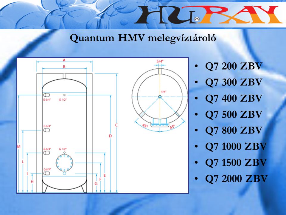 Quantum HMV melegvíztároló