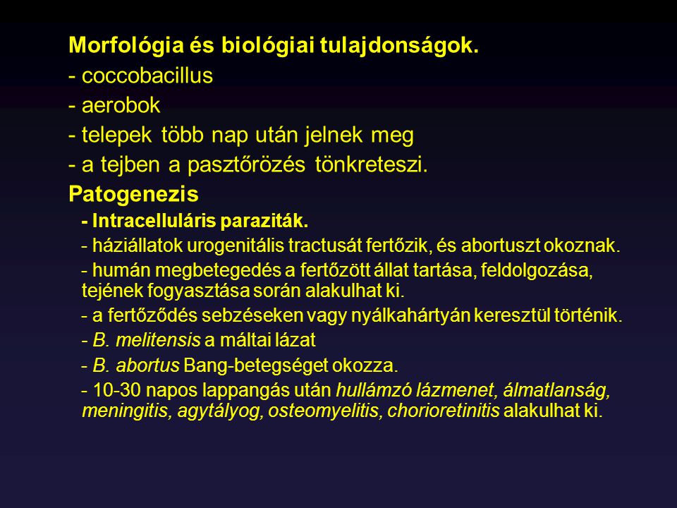 Morfológia és biológiai tulajdonságok. - coccobacillus - aerobok