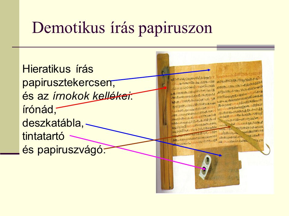 Demotikus írás papiruszon
