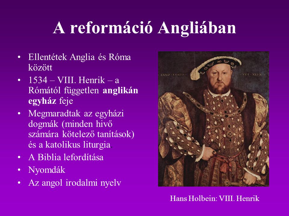 A reformáció Angliában