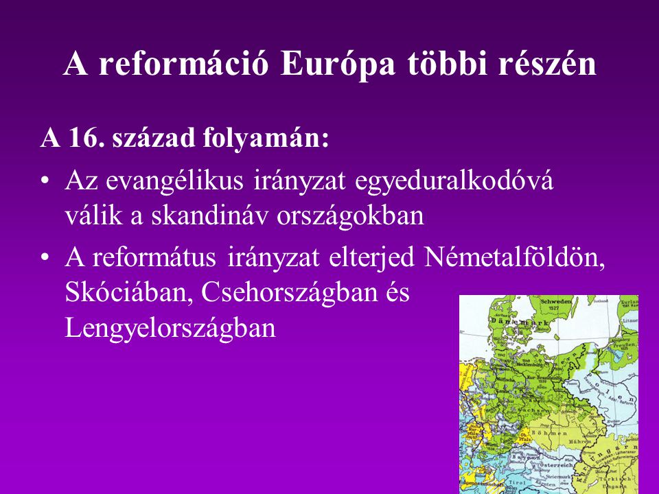 A reformáció Európa többi részén