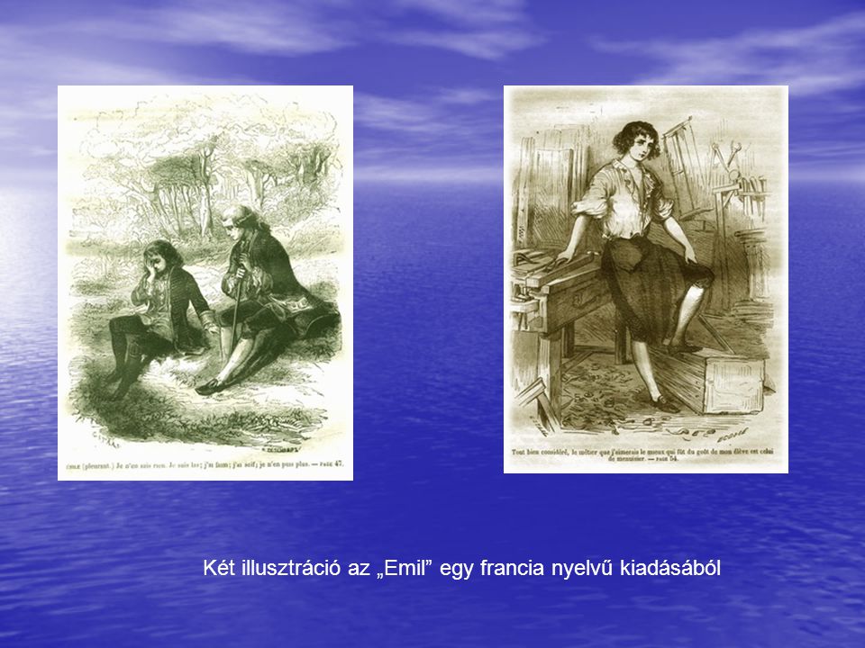 Két illusztráció az „Emil egy francia nyelvű kiadásából
