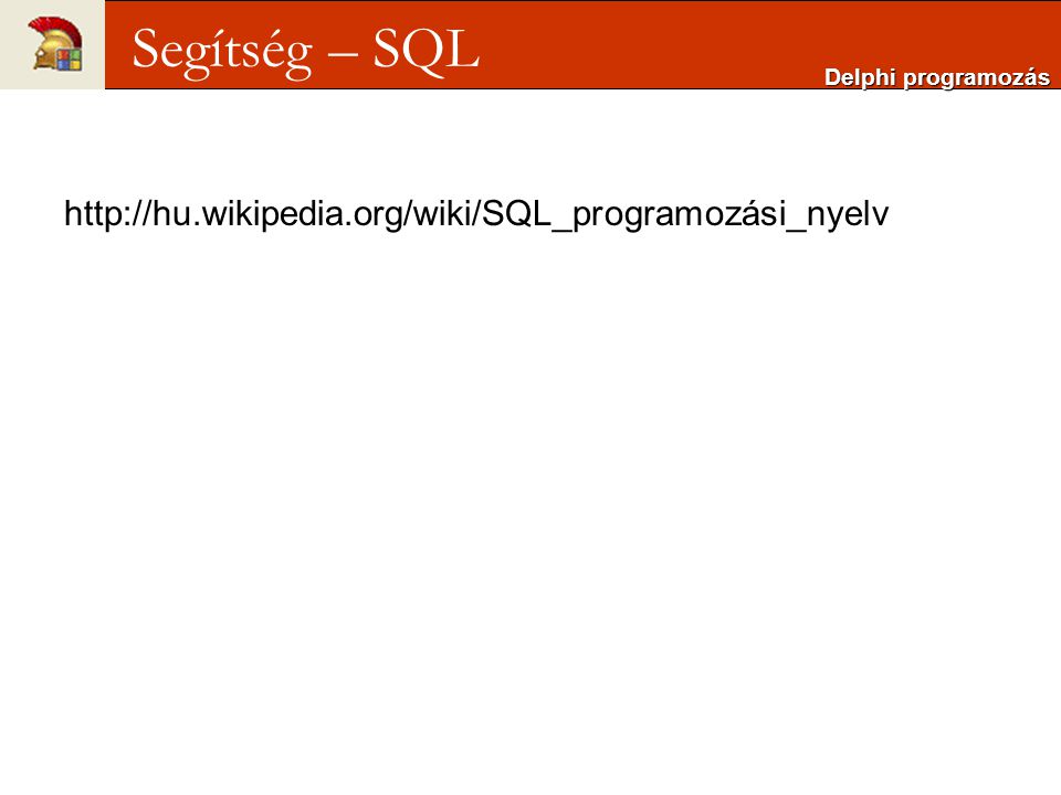 Segítség – SQL