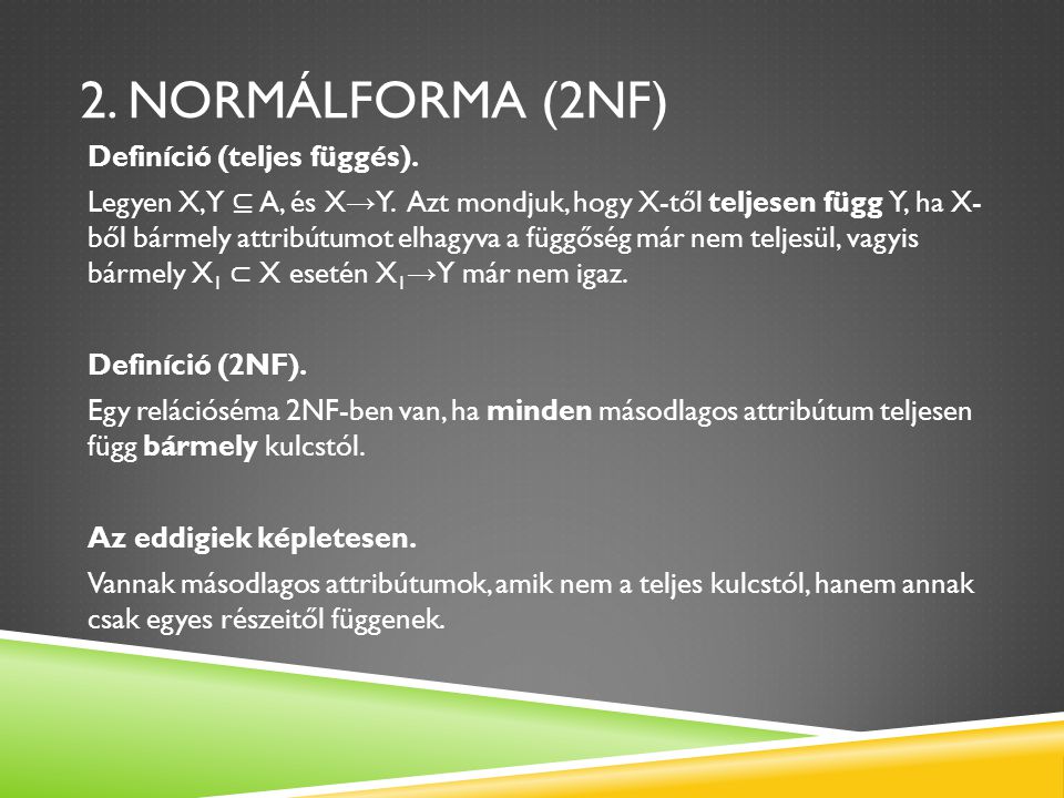 2. normálforma (2NF)