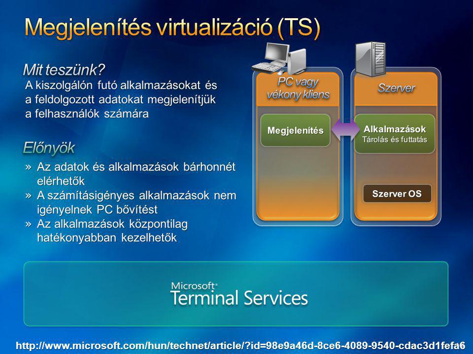 Megjelenítés virtualizáció (TS)