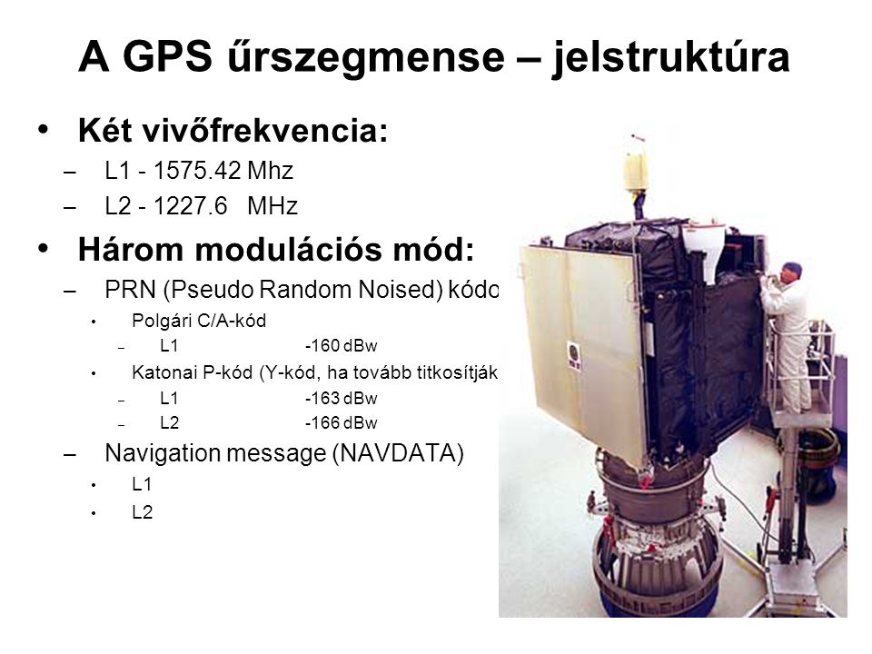 A GPS űrszegmense – jelstruktúra