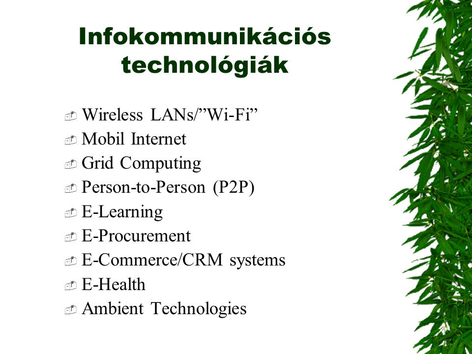 Infokommunikációs technológiák