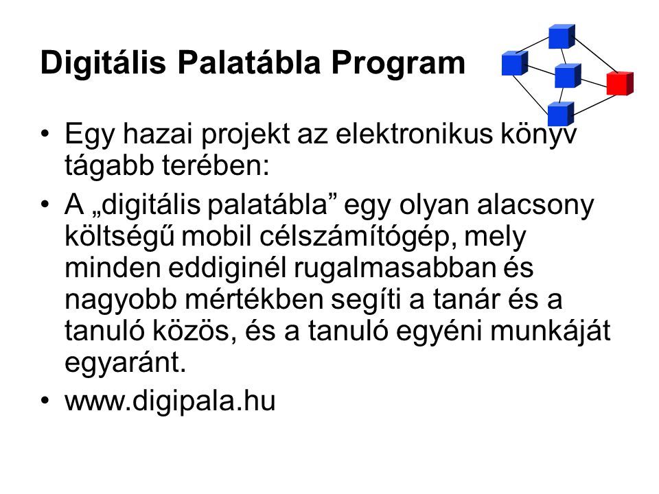 Digitális Palatábla Program
