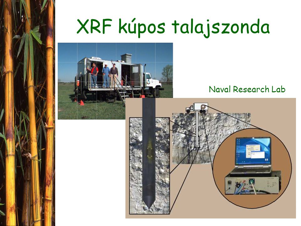 XRF kúpos talajszonda Naval Research Lab
