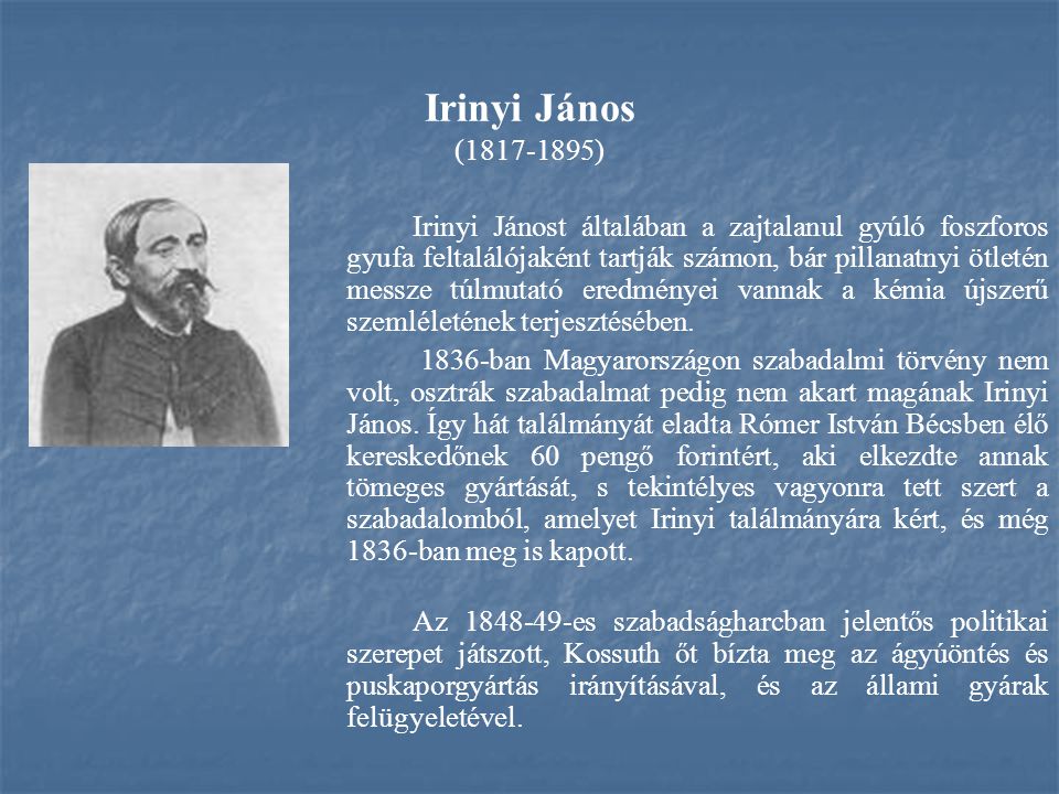 Irinyi János ( )