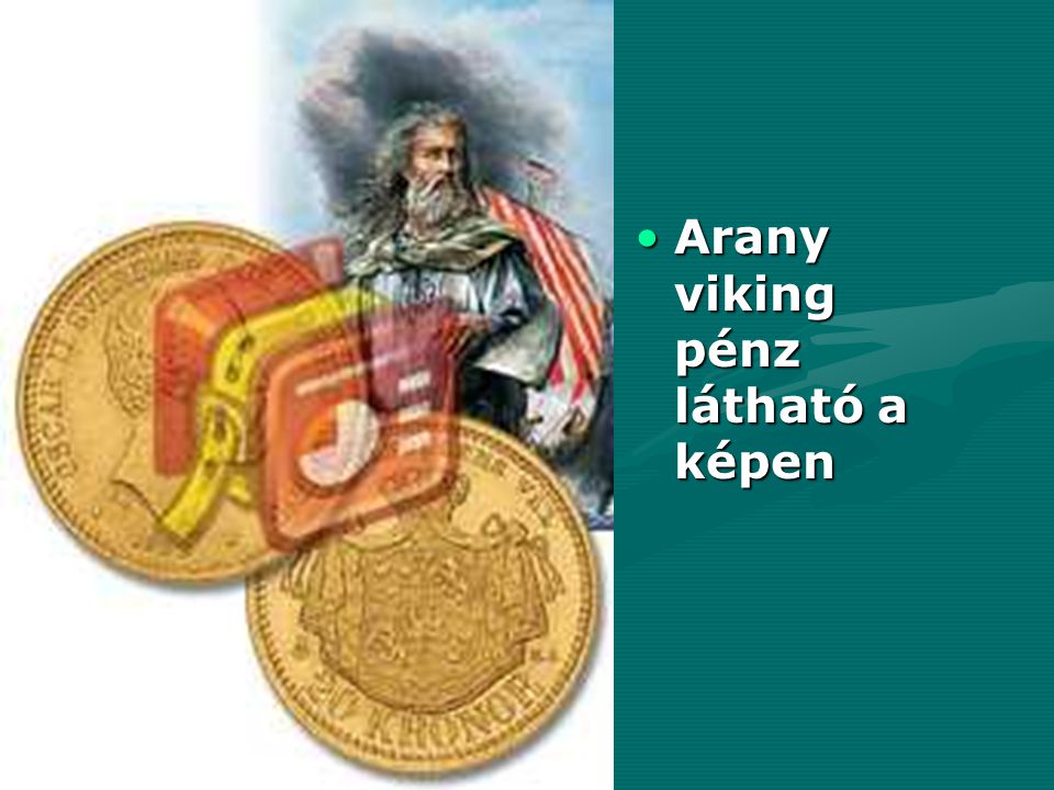 Arany viking pénz látható a képen