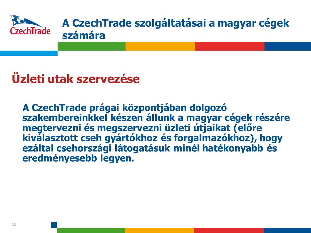 A CzechTrade szolgáltatásai a magyar cégek számára