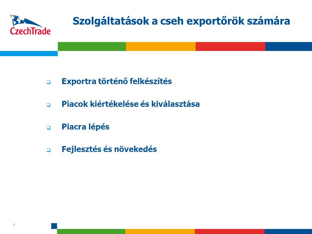 Szolgáltatások a cseh exportőrök számára