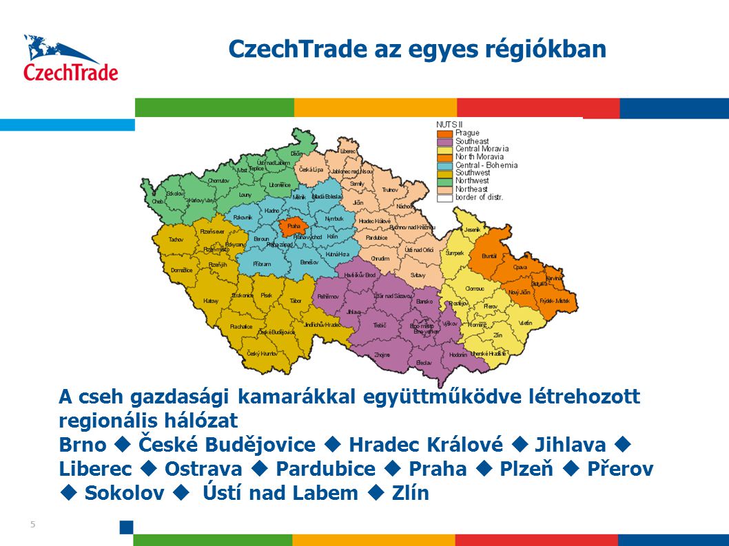 CzechTrade az egyes régiókban