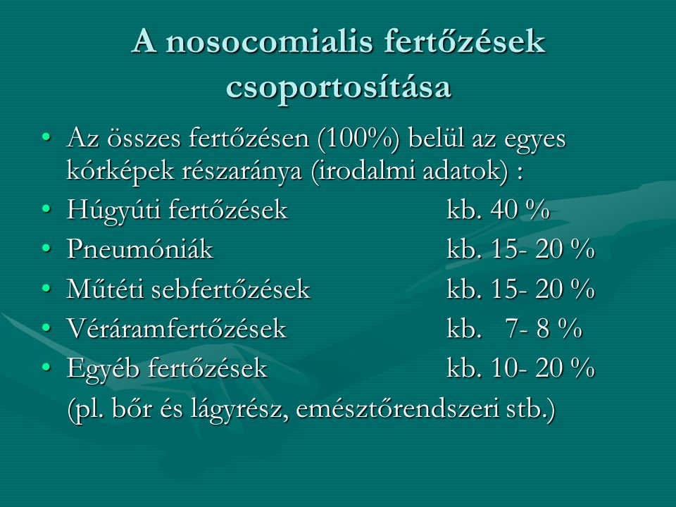 A nosocomialis fertőzések csoportosítása