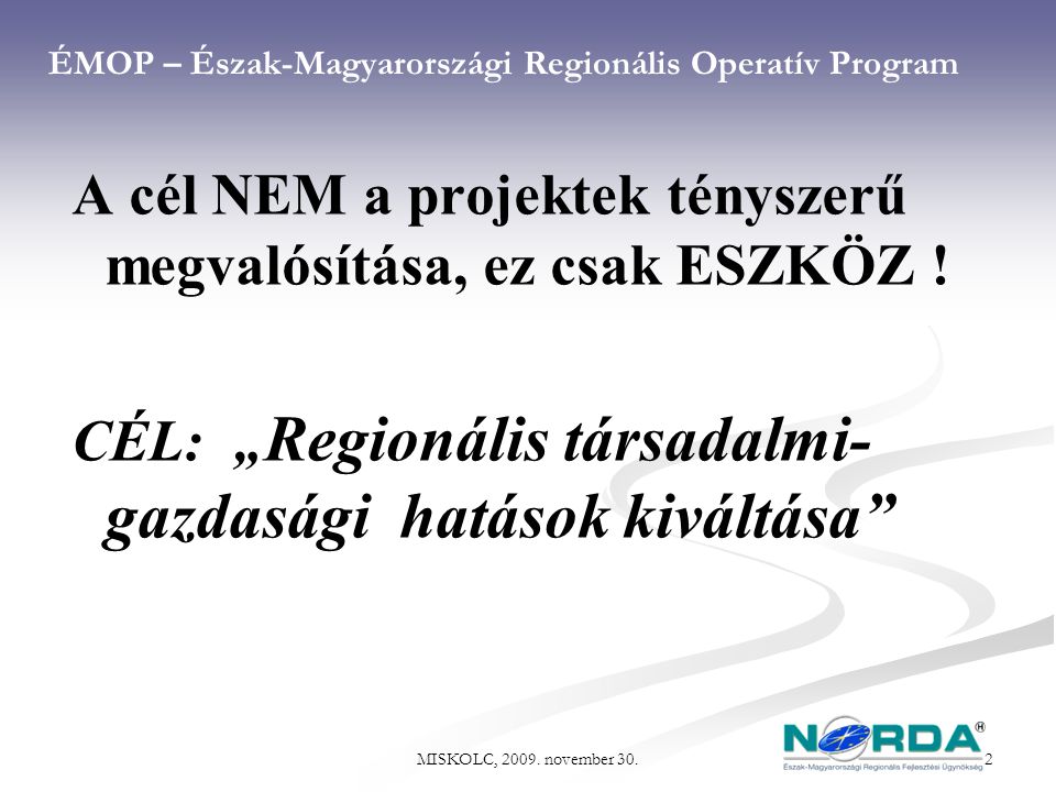 ÉMOP – Észak-Magyarországi Regionális Operatív Program