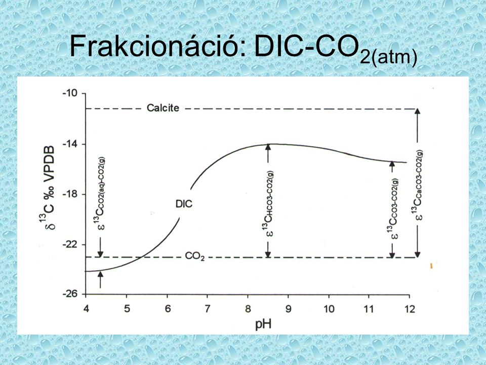 Frakcionáció: DIC-CO2(atm)