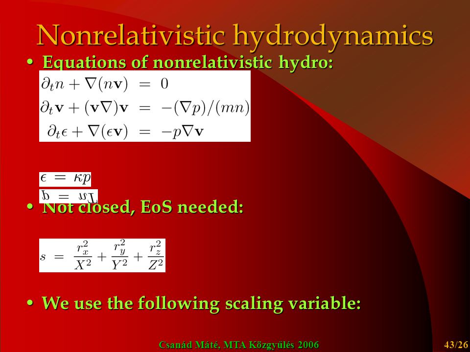 Nonrelativistic hydrodynamics