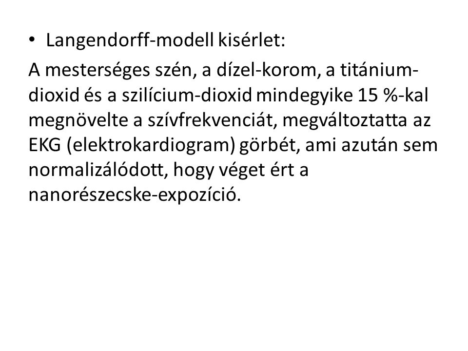Langendorff-modell kisérlet: