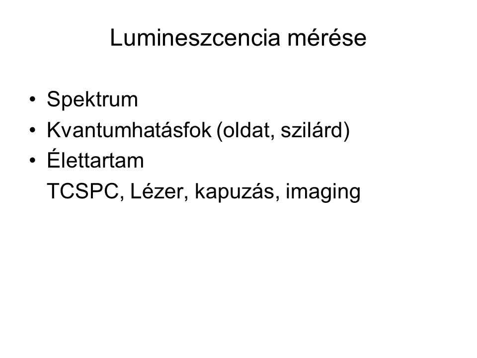 Lumineszcencia mérése