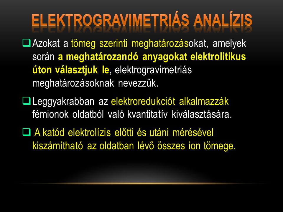 Elektrogravimetriás analízis