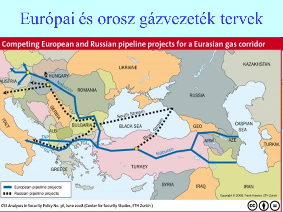 Európai és orosz gázvezeték tervek