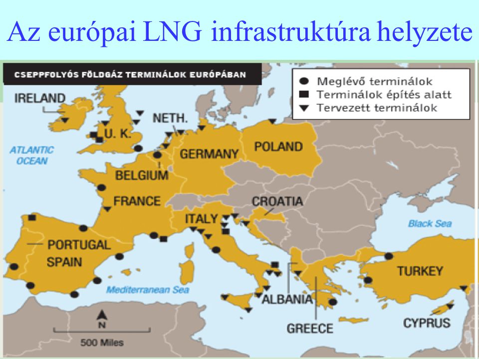 Az európai LNG infrastruktúra helyzete