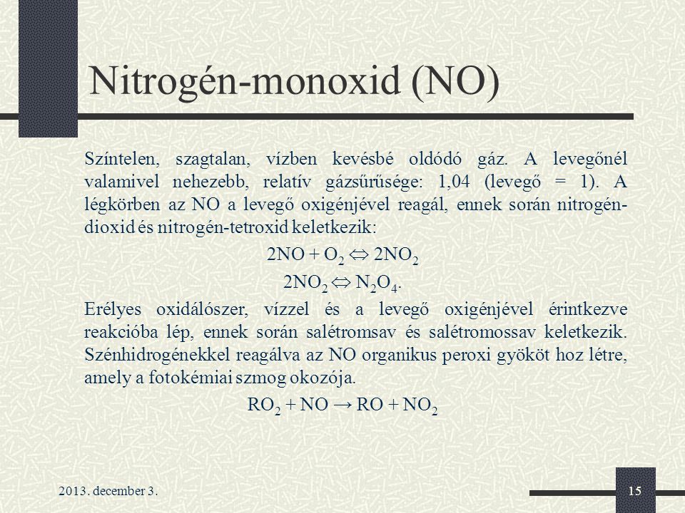 Nitrogén-monoxid (NO)