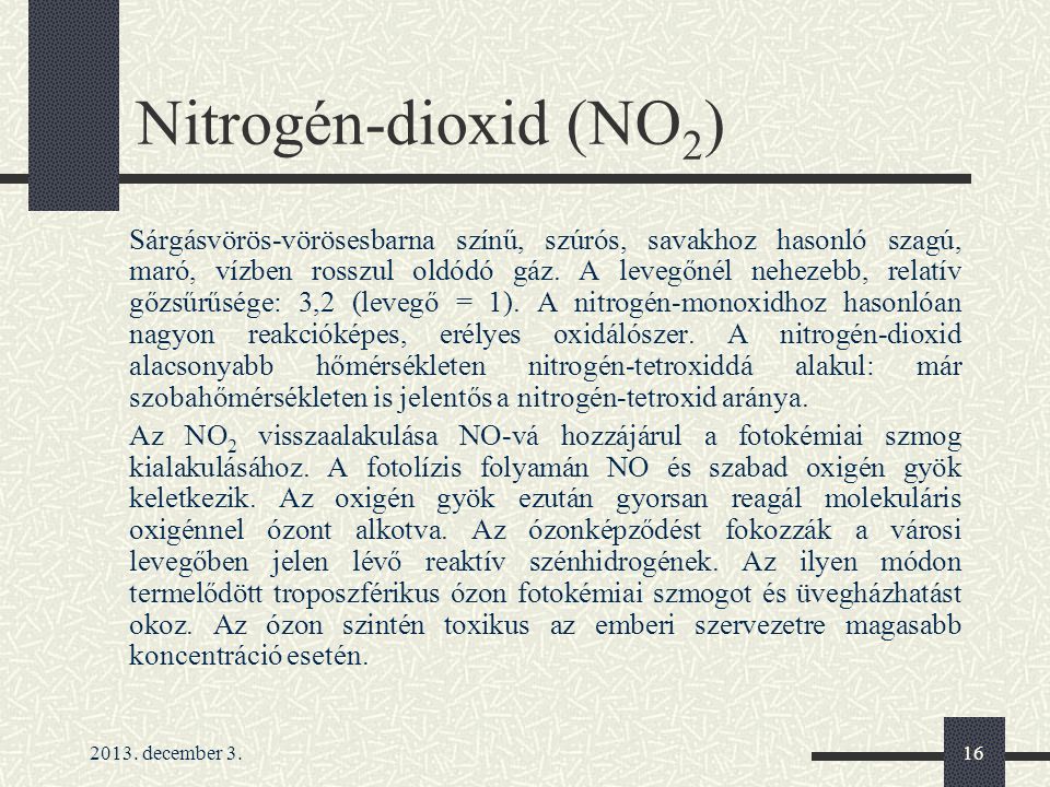 Nitrogén-dioxid (NO2)