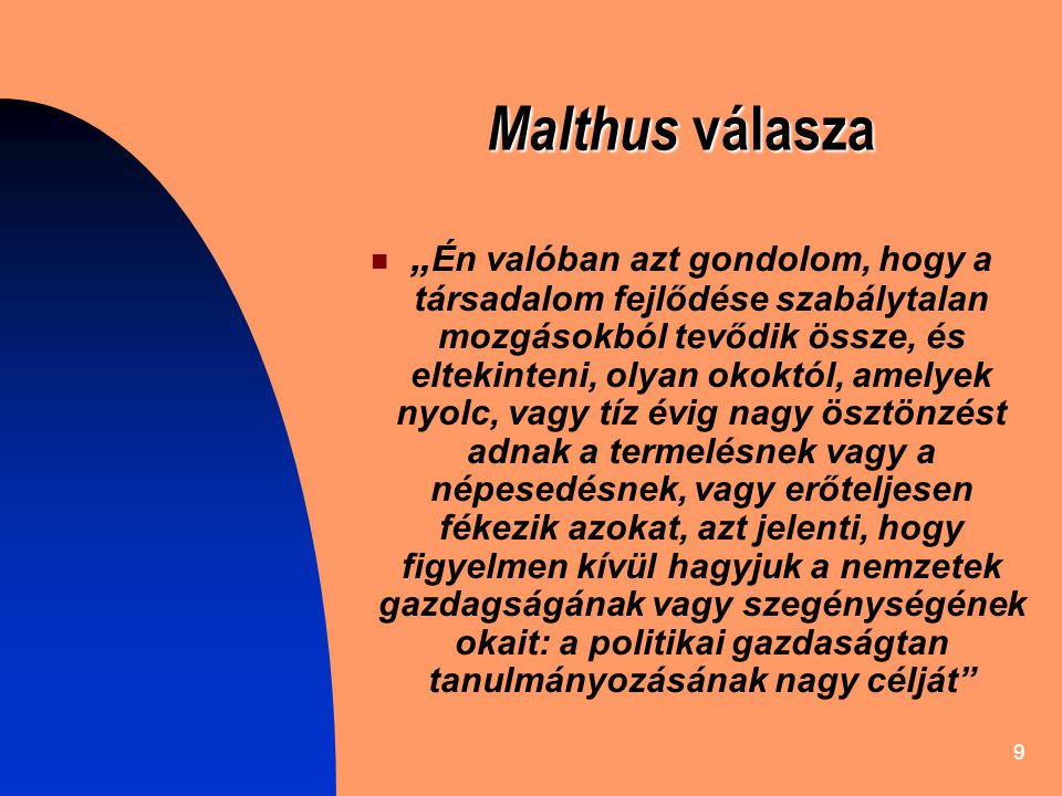 Malthus válasza