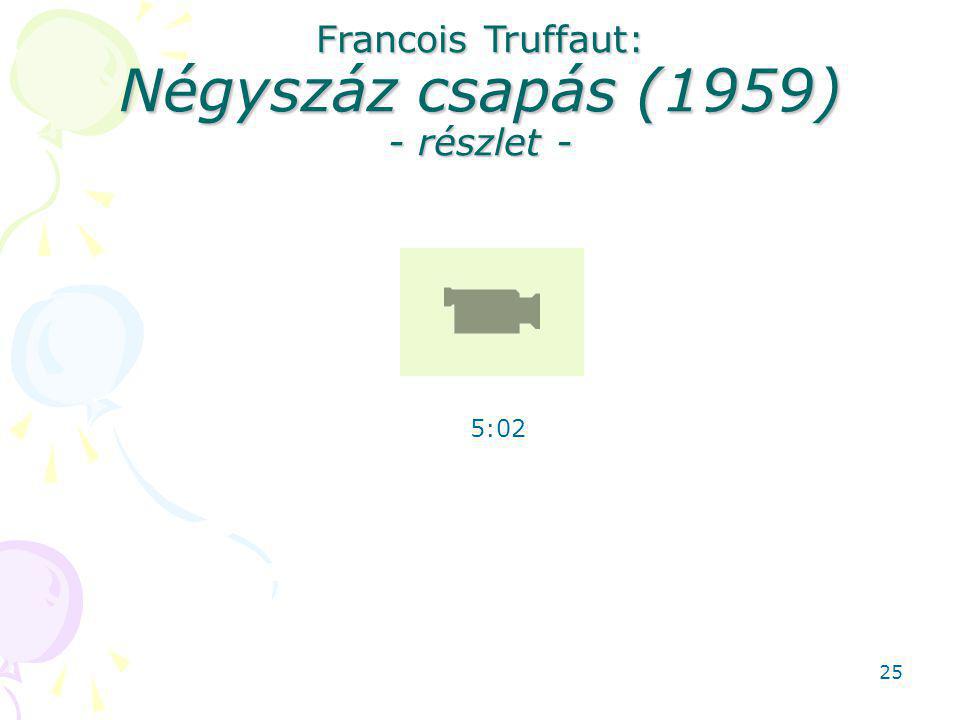 Francois Truffaut: Négyszáz csapás (1959) - részlet -