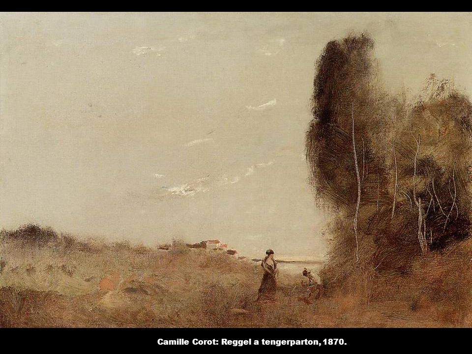 Camille Corot: Reggel a tengerparton, 1870.
