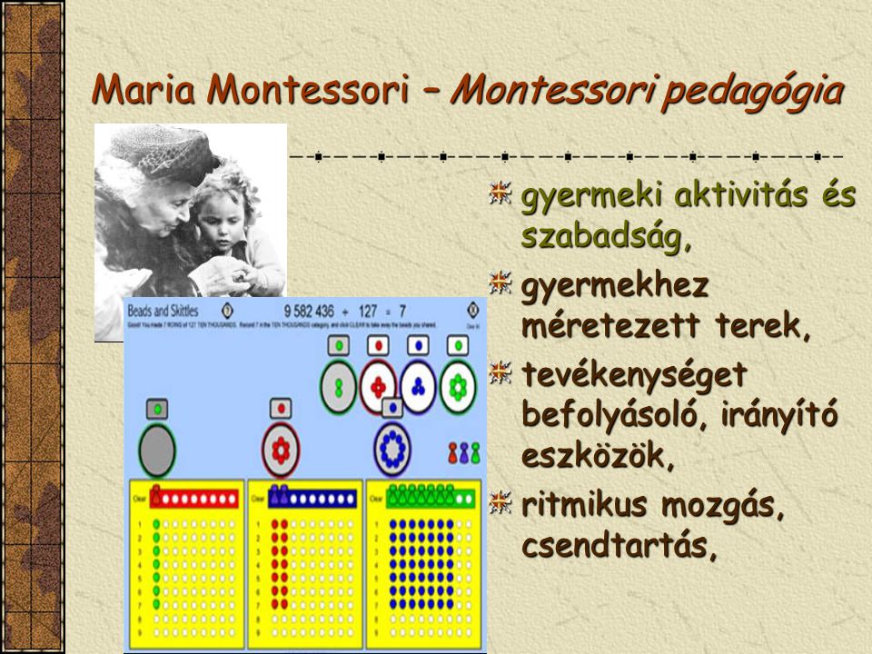 Maria Montessori – Montessori pedagógia