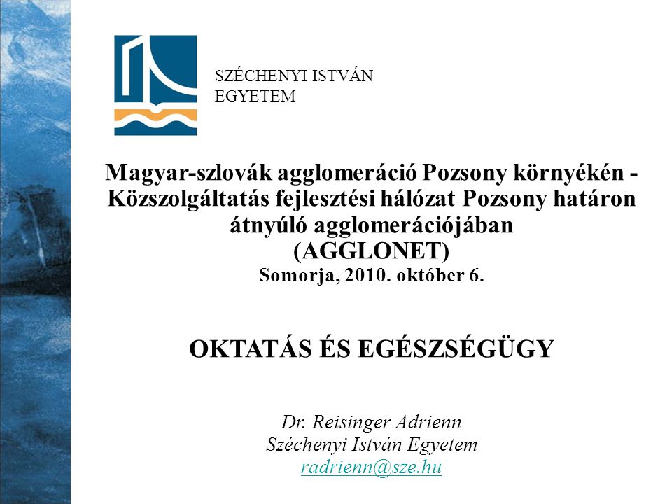 SZÉCHENYI ISTVÁN EGYETEM - Ppt Letölteni