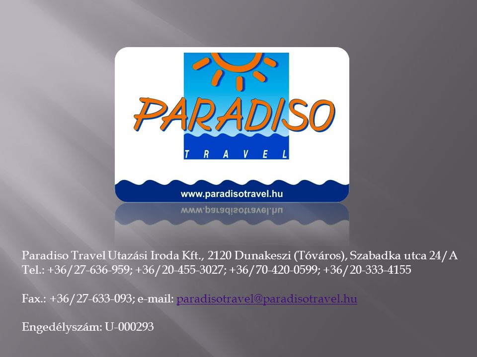 Paradiso Travel Utazási Iroda Kft