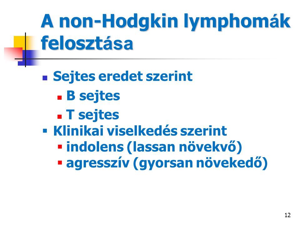 A non-Hodgkin lymphomák felosztása