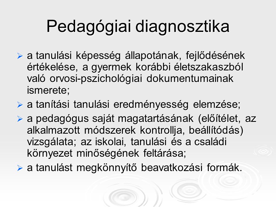 Pedagógiai diagnosztika