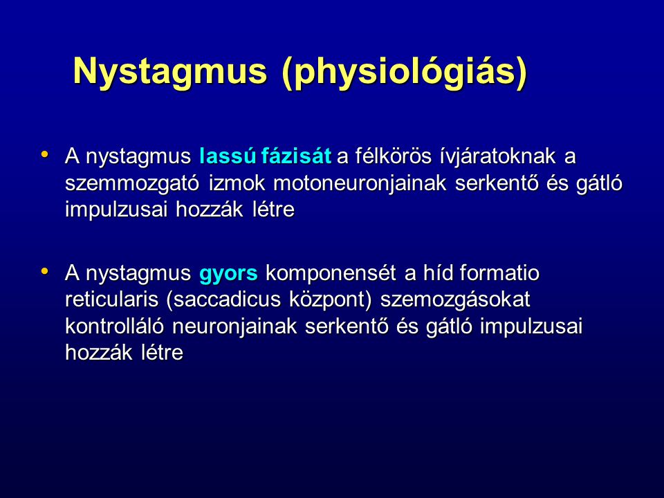 Nystagmus (physiológiás)