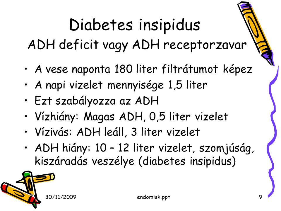 Diabetes insipidus ADH deficit vagy ADH receptorzavar