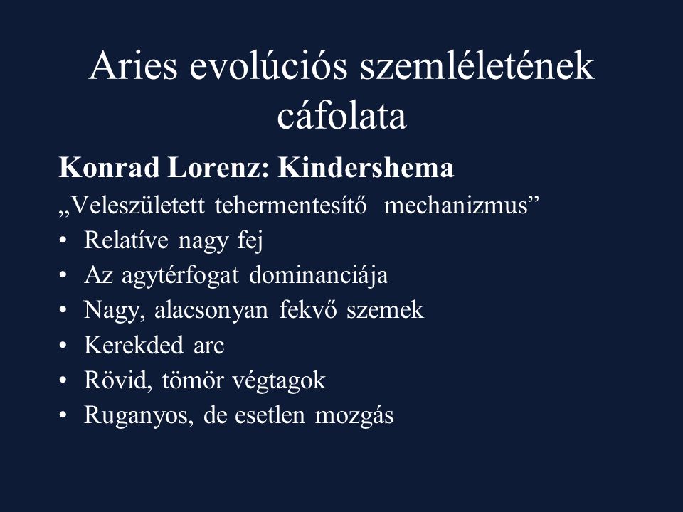 Aries evolúciós szemléletének cáfolata
