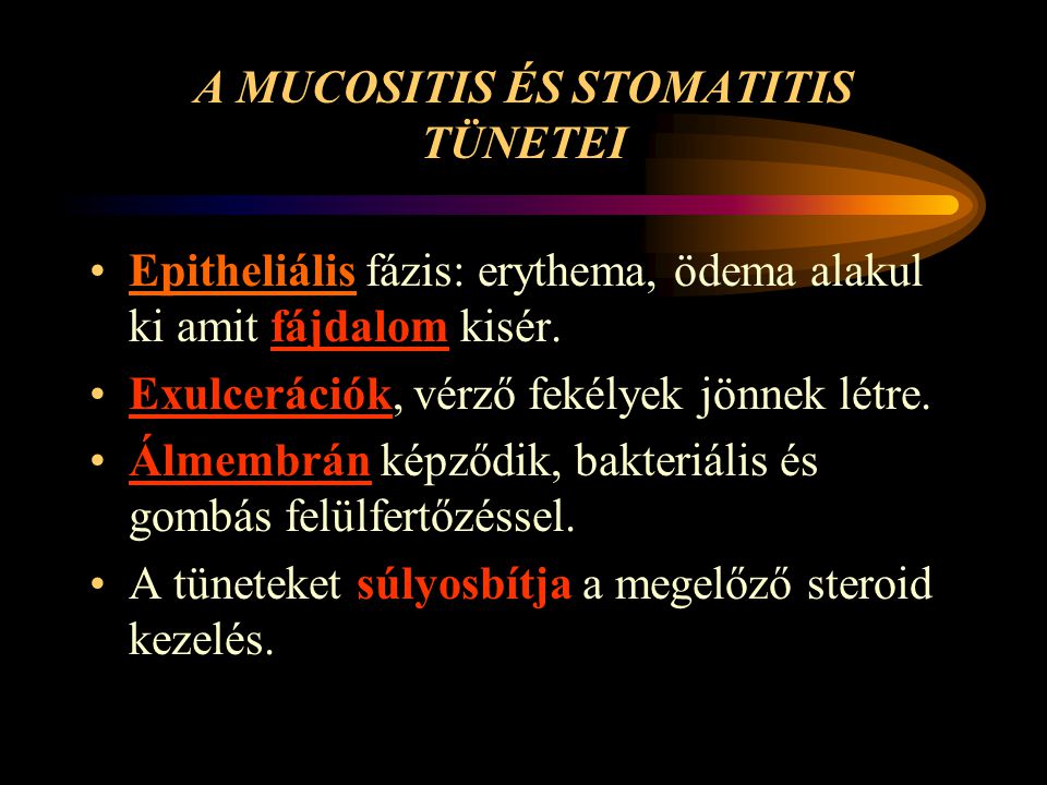 stomatitis diabétesz kezelésében)