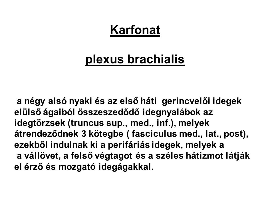 Karfonat plexus brachialis