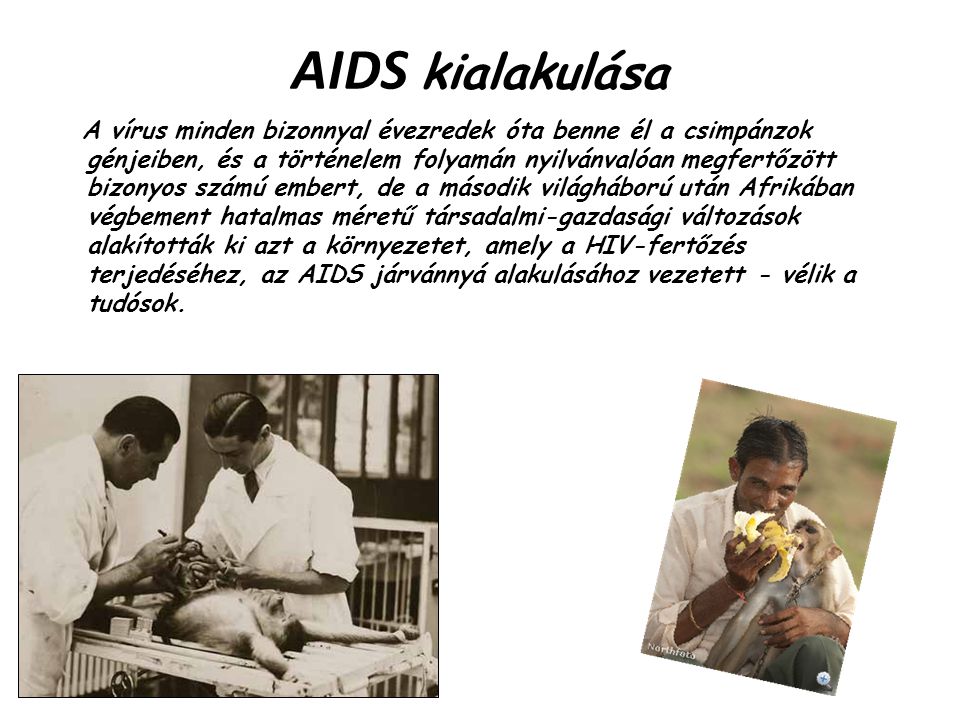 AIDS kialakulása