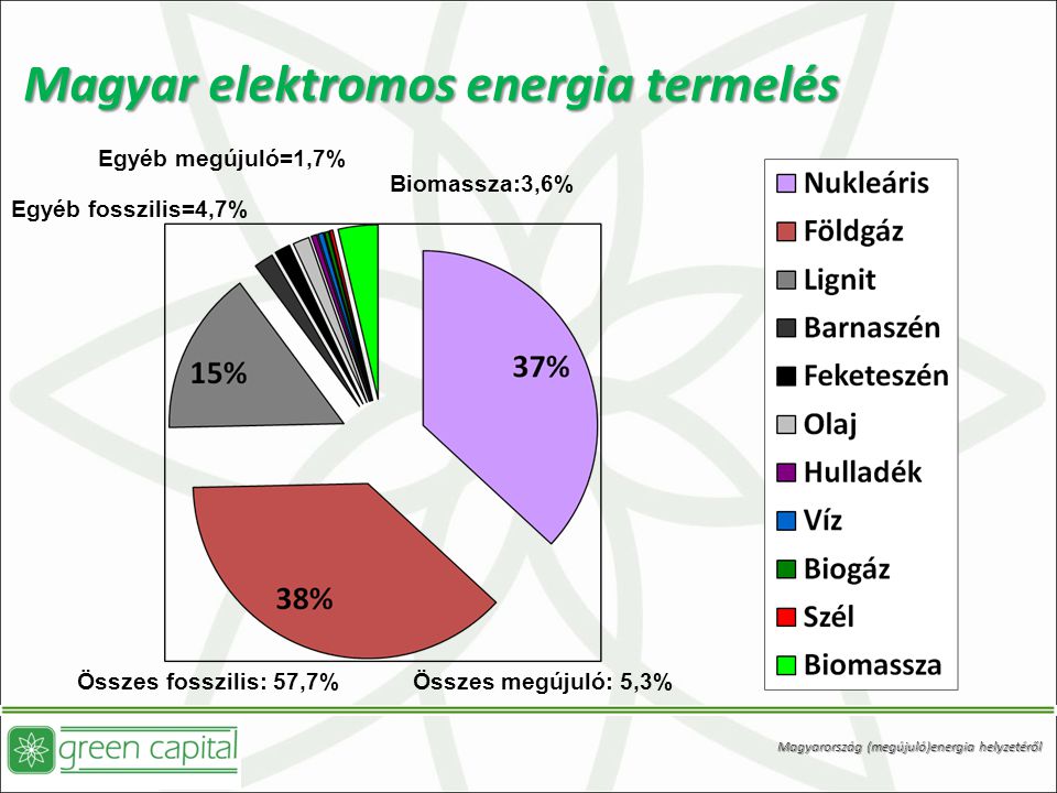 Magyar elektromos energia termelés