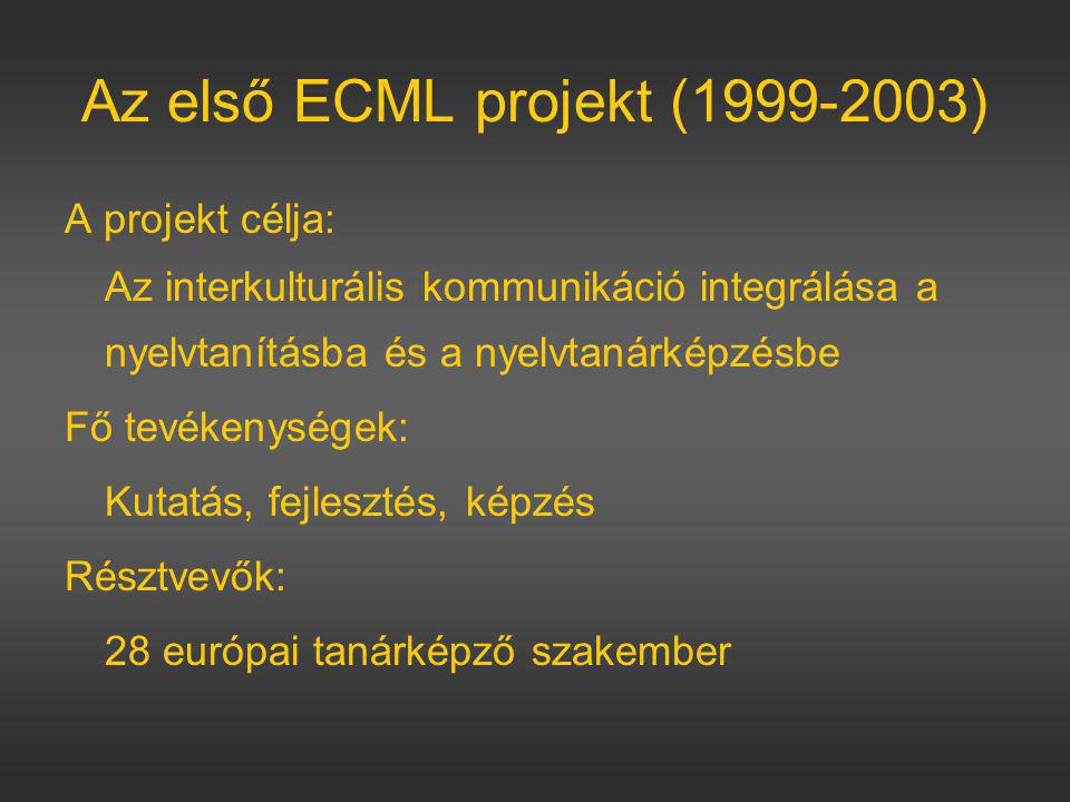 Az első ECML projekt ( )