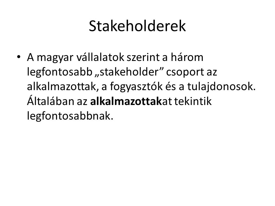 Stakeholderek