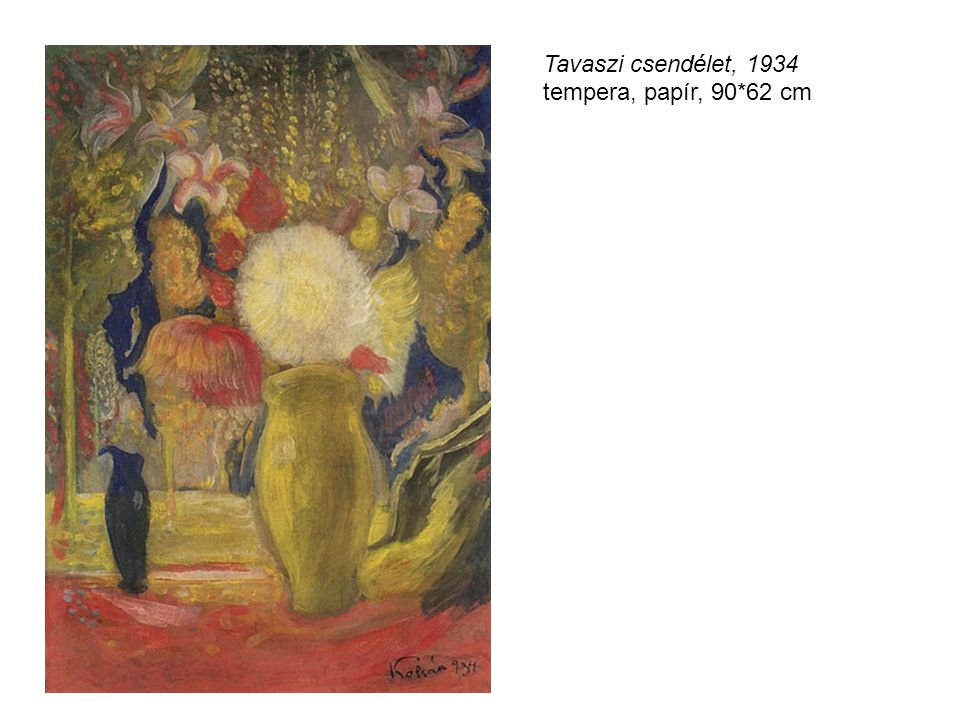 Tavaszi csendélet, 1934 tempera, papír, 90*62 cm