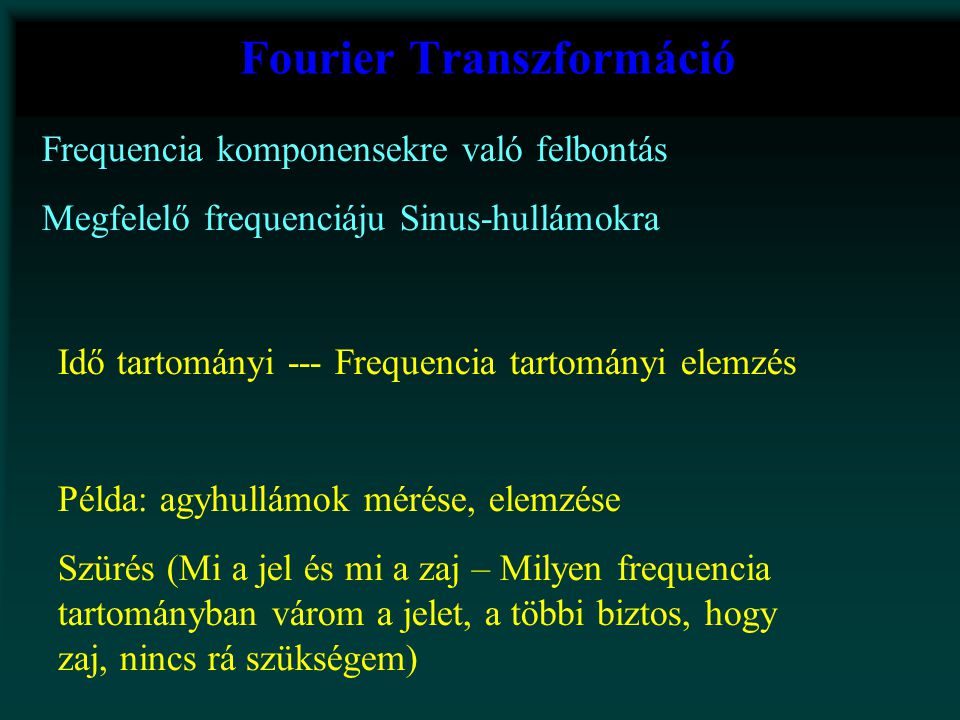 Fourier Transzformáció
