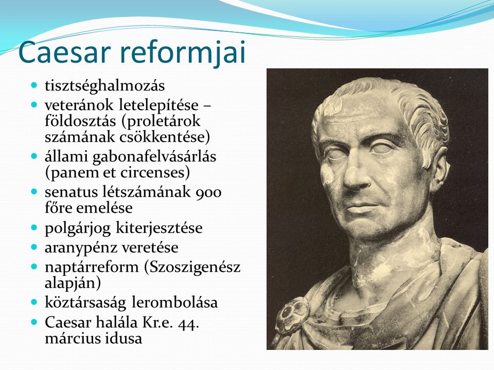 Caesar reformjai tisztséghalmozás