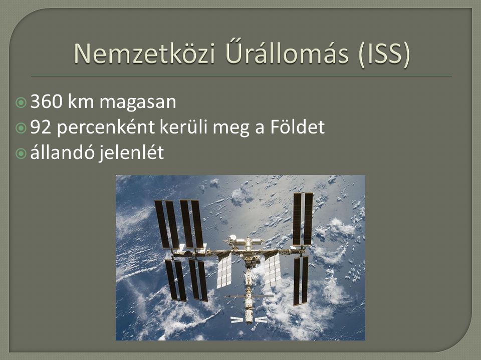 Nemzetközi Űrállomás (ISS)
